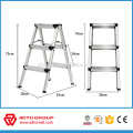 2 step aluminum step stool,aluminum step ladder stool,folding step stool